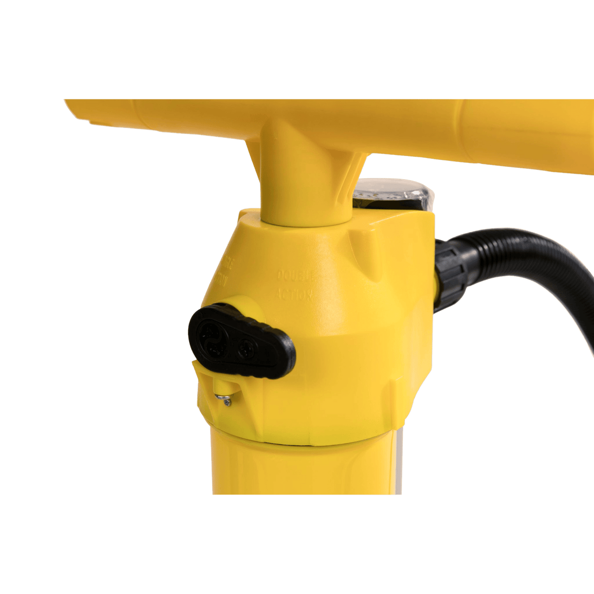 SOL Dual Action Hand Pump with Gauge Closeup Switch View