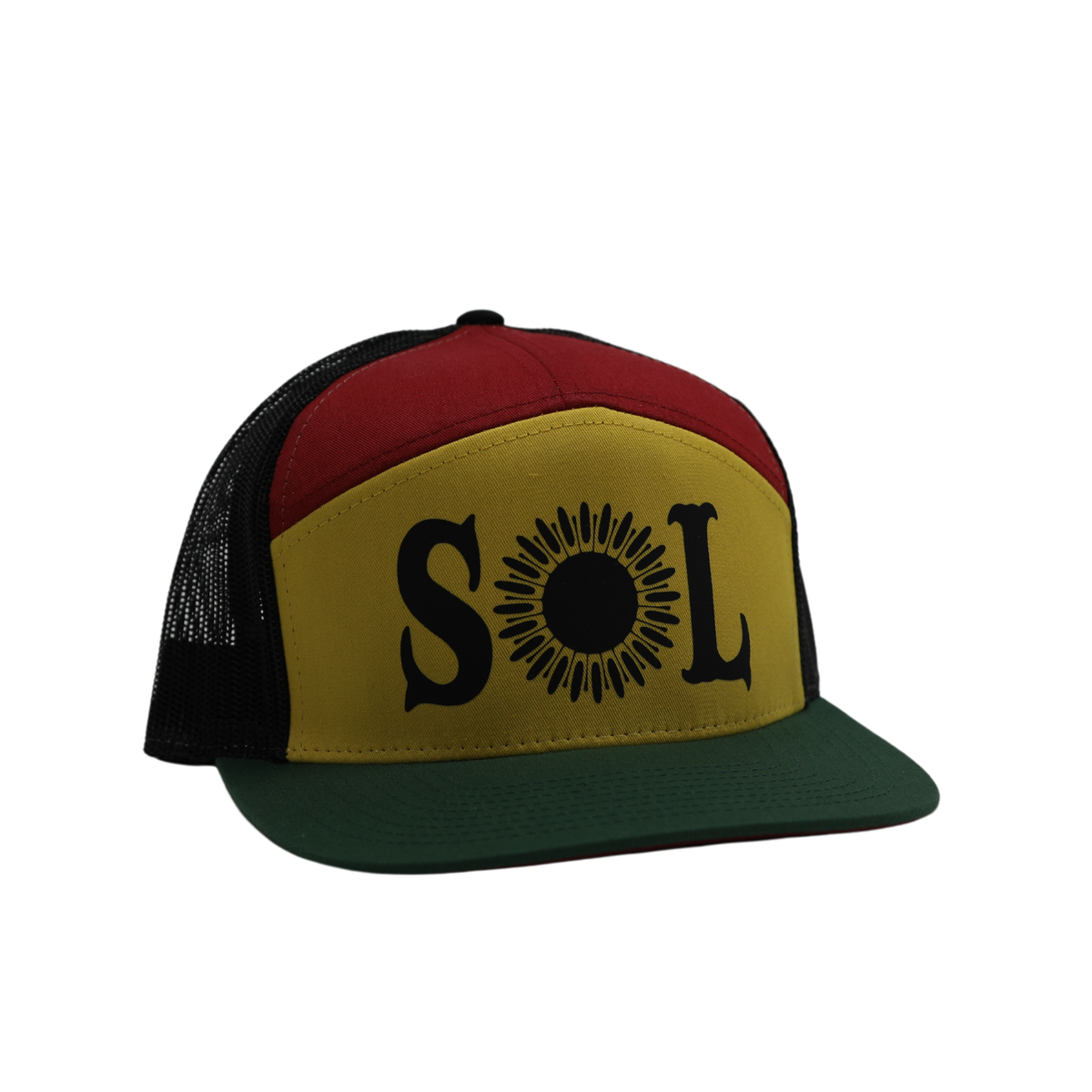 SOL Logo 7-Panel Rasta Hat